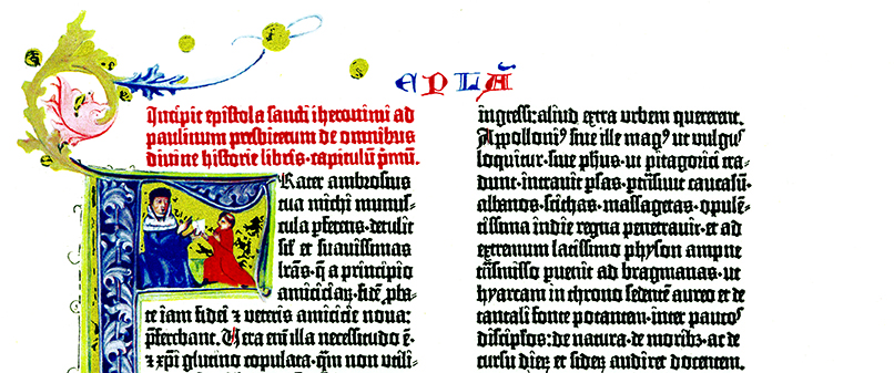 Partial Gutenberg Bible Page Image